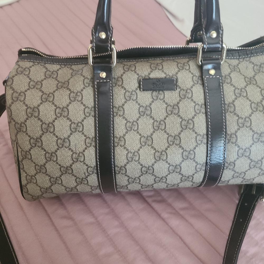 Gucci GG Plus Monogram Medium Joy Boston Dark Brown